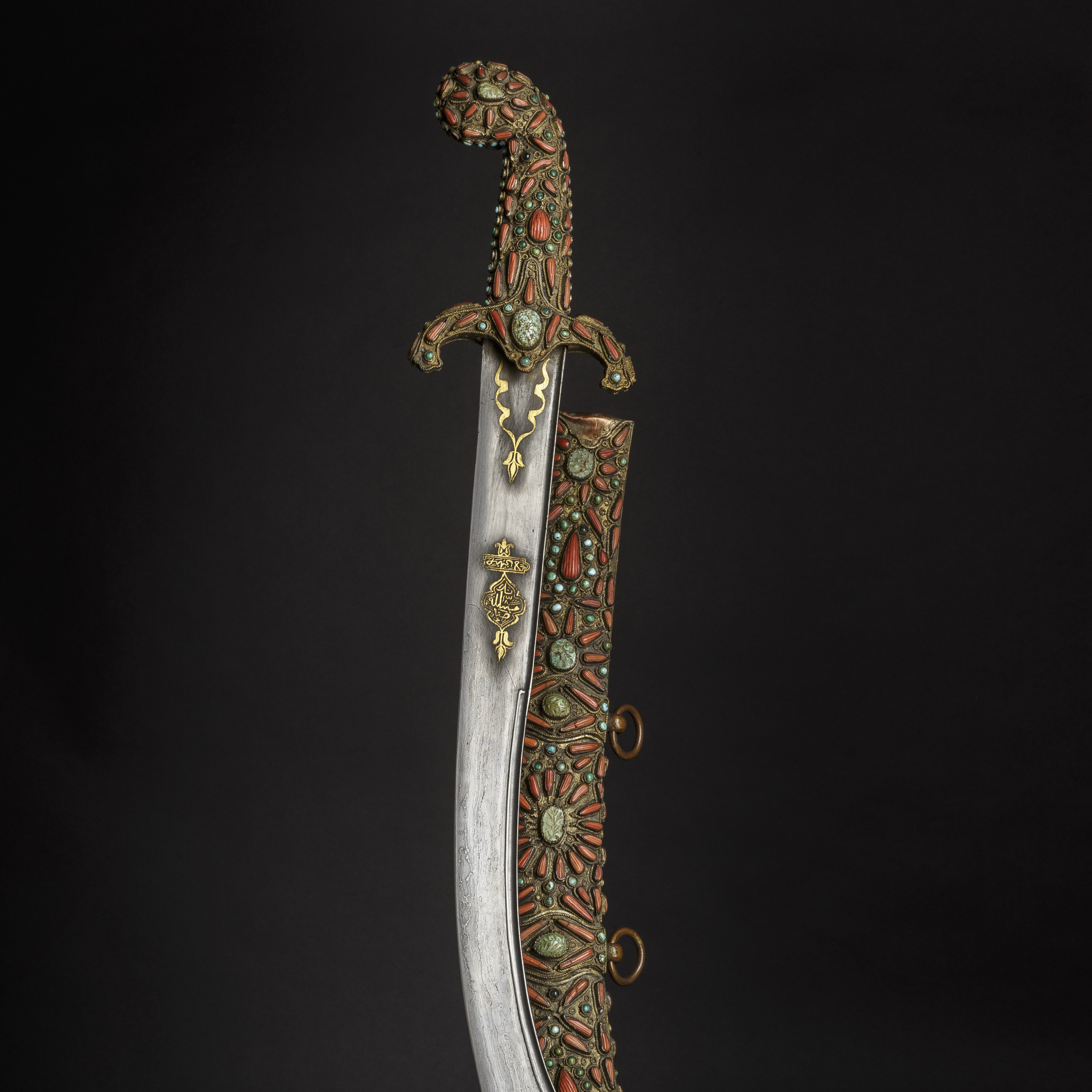 Ottoman Kilij Set with Corals