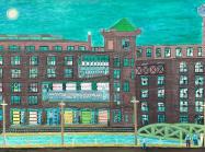 Ralph Fasanella, Lawrence 1912 / Working the Night Shift #2 (Mill Workers), 1978, oil on canvas, 36 1/8 x 54 in. Estimate: $10,000-15,000