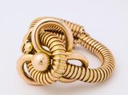 1940s Gold Gas Pipe Bracelet