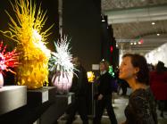 Woman looks at sculpture at SOFA
