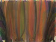 Morris Louis, 1-68, 1962. Acrylic resin on canvas abstract painting of vertical streaks of color