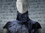 Alexander McQueen (1969-2010) Evening dress (detail), from the In Memory of Elizabeth How, Salem, 1692, Ready-to-wear collection, fall/winter 2007 Velvet, glass beads, and satin
