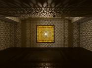 Anila Quayyum Agha, Hidden Diamond - Saffron, 2019, BCA Center.