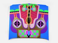 Judy Chicago, Birth Hood, 1965/2011. Sprayed automatic lacquer on car hood.