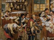 detail Pieter Brueghel the Younger’s ‘The Payment of Tithes’