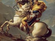 Jacques-Louis David, Napoleon Crossing the Alps (1805), oil on canvas, Wikimedia Commons
