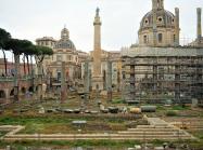 The Emperor Trajans Basilica Ulpia with the columns second storey of columns being installed 