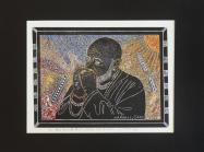 portrait of a man playing the harmonica