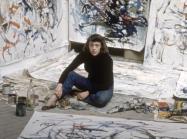 Joan Mitchel Seated in Studio
