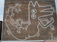 Keith Haring mural, 1986.