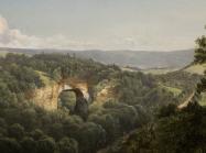 detail landscape natural bridge painting