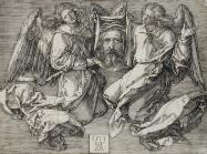 Albrecht Dürer (German, 1471 - 1528), The Sudarium, Displayed by Two Angels, 1513. Engraving. Los Angeles County Museum of Art, Los Angeles County Fund.