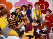 Mary Quant and models at the Quant Afoot footwear collection launch, 1967.