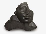 Egyptian mummy Face and Shoulder from an Anthropoid Sarcophagus