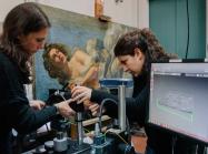 Restoration scientists at INO analyse Artemisias Inclination ph Olga Makarova Calliope Arts Archive