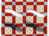 Sanford Biggers, Something Close To Nothing, 2019. Cut antique quilt, graphite