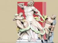 Laocoon and His Sons Statue Painted
