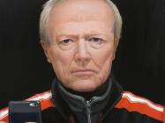 William Beckman, S.P. w/ I-P, 2019, oil on panel, 23 3/4 x 19 1/2 inches.