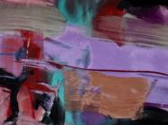 Francine Tint abstract expressionist painting in pink and black