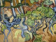 Vincent van Gogh painting of tangled blue roots