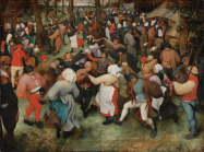 Pieter Bruegel the Elder (Netherlandish), The Wedding Dance, 1566. Oil on wood panel.