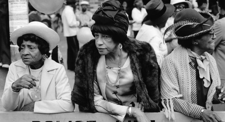 Dawoud Bey, Three Women at a Parade, Harlem, NY, from the series Harlem, U.S.A.