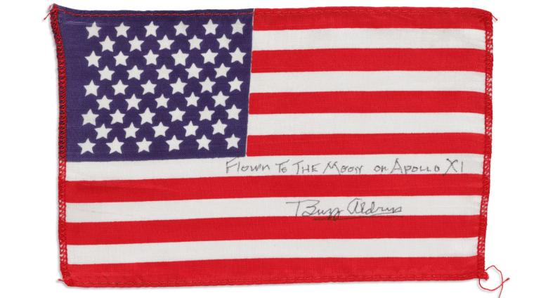 Buzz Aldrin's Flown to the Moon American Flag