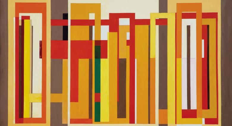 Otto Bach (1909–1990, American), White Scantling Frame Abstraction, c. 1965