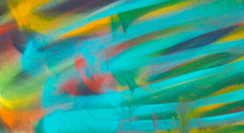 © 2022 Katharina Grosse and VG Bild-Kunst, Bonn. Courtesy of Gagosian. Photo by Jens Ziehe.