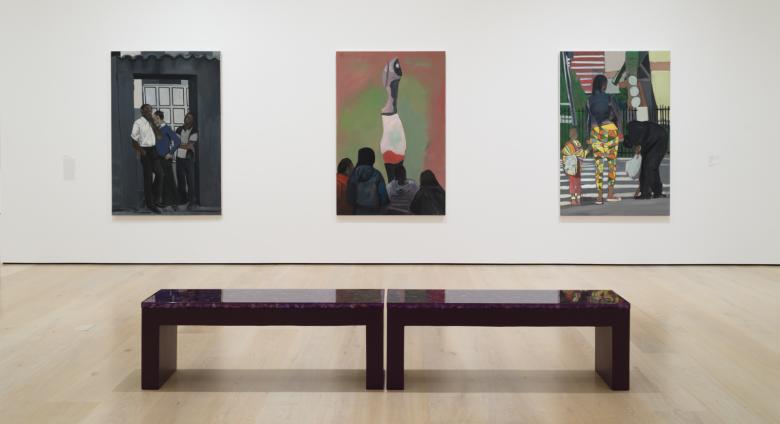Noah Davis, installation view. Hammer Museum, Los Angeles, June 8–August 31, 2025. Photo: Jeff McLane.