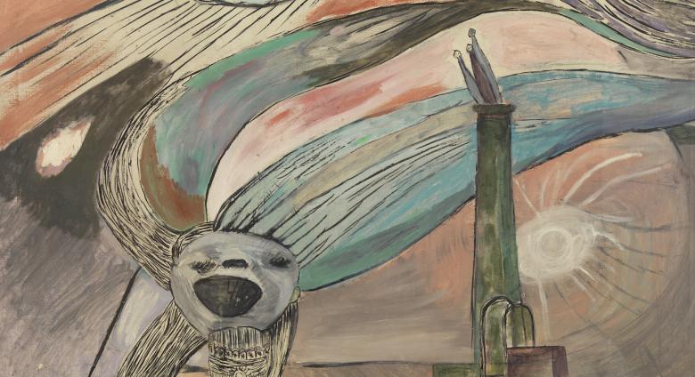 Louise Bourgeois, Untitled, 1946-1947. Oil on canvas. 26 x 44 in. (66 x 111.8 cm). Tate Modern, London.