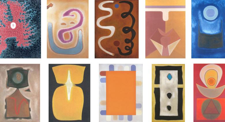 Lithographs of Benjamin Creme paintings recovered by the LAPD