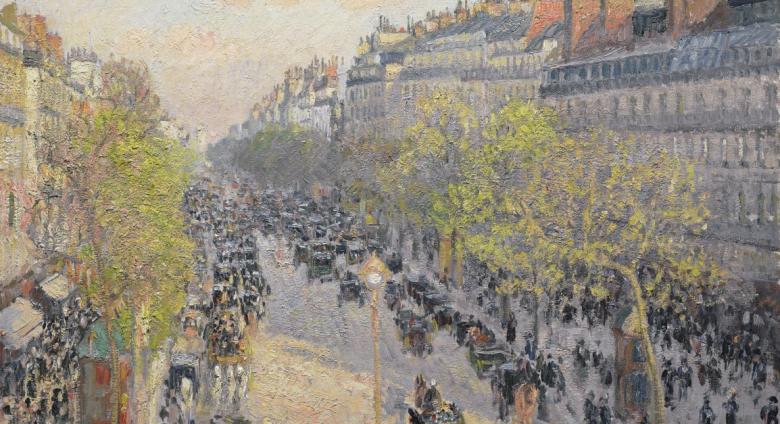 Le Boulevard Montmartre, fin de journée