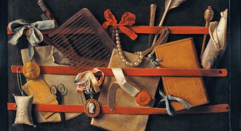 Still-Life, 1664 by Dutch painter Samuel Dirksz van Hoogstraten