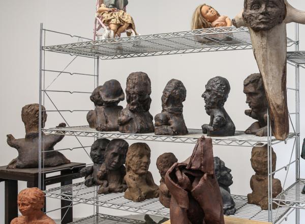 Installation view of Gail Goldsmith: Pieces from Lifetime at Shin Gallery.