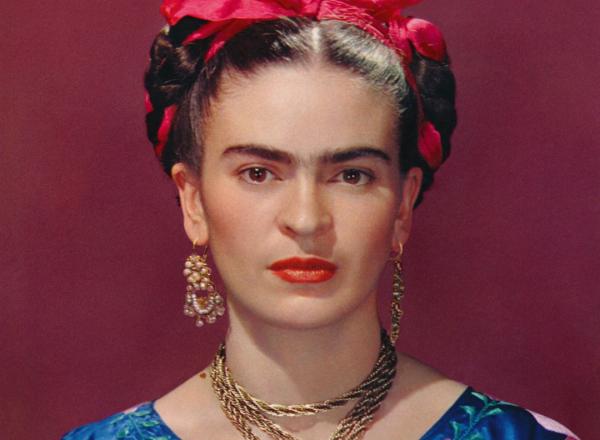 close up portrait of Frida Kahlo