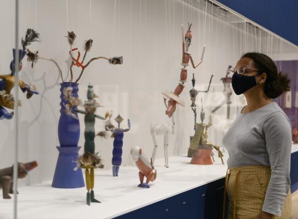 Installation view of Sophie Taeuber-Arp.
