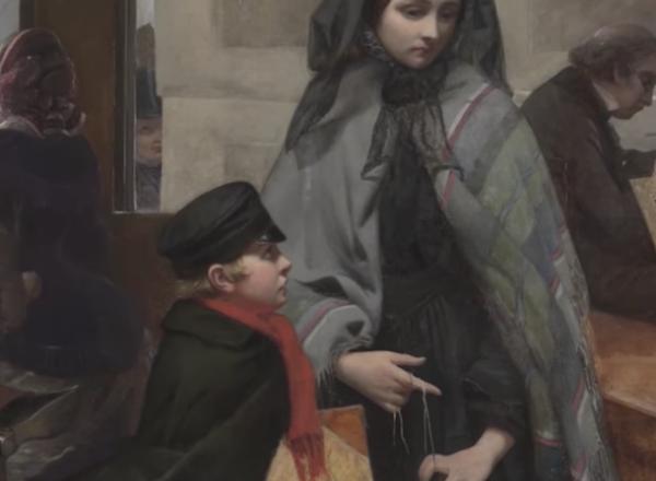 'Nameless and Friendless' was painted in 1857 by Emily Mary Osborn