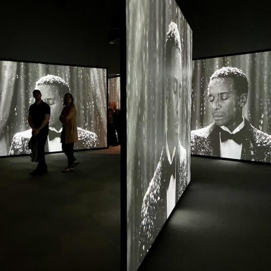 Isaac Julien, Once Again… (Statues Never Die), 2022. Five-channel 4K video and 35mm film transferred to video, black-and-white, 9.2 surround sound; 31:32 min.