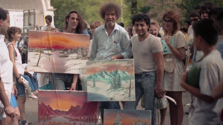 11. Bob Ross- Happy Accidents, Betrayal & Greed - Production Still of Bob Ross. Courtesy Netflix.