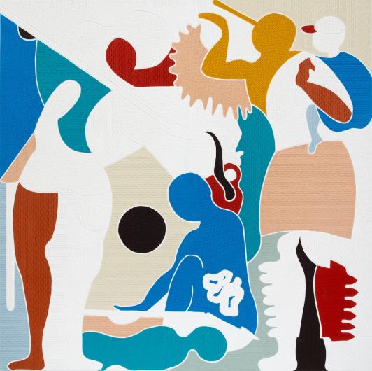 Naufus Ramírez-Figueroa, Study of the Cacaxtla Murals #3, 2024