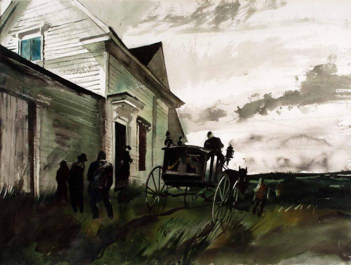 Andrew Wyeth, John Olson's Funeral, 1945. 