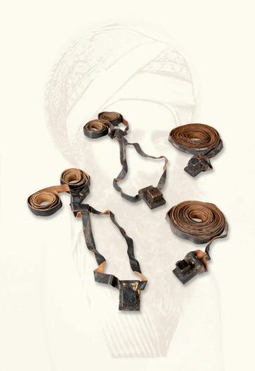  Tefillin (Phylacteries) Of The Ben Ish Hai, Rashi And Rabbeinu Tam Pairs, [Baghdad 19th Century]
