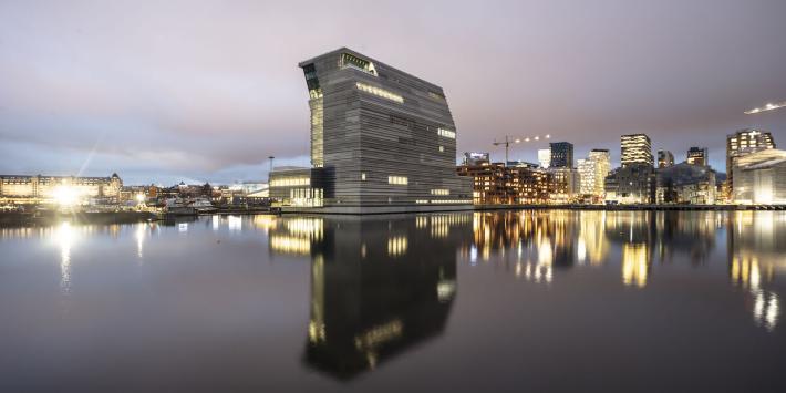 Exterior view of the Munch Museum.