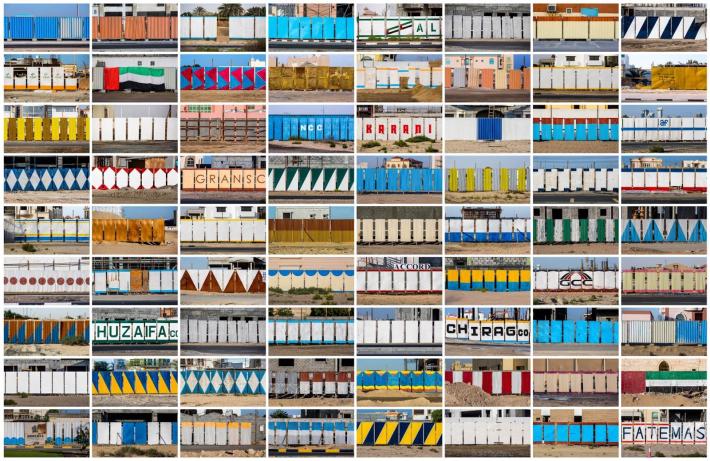 several images of urban materials in a grid pattern